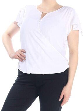 INC International Concepts Womens High Low Hardware Detail Top